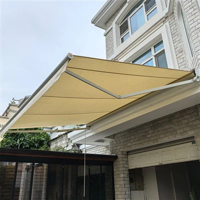 Toldo con brazo plegable para exteriores
